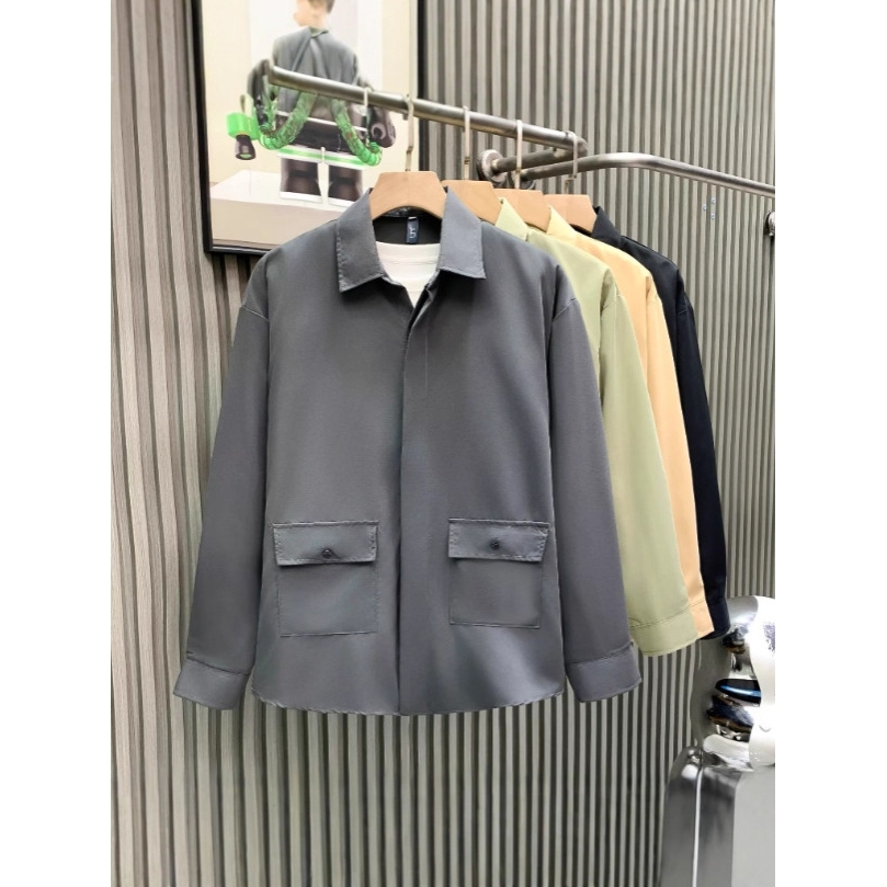 2025春秋痞帅外套男ins高街潮牌港风日系原宿风韩版潮流宽松衬衫