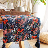 中式 刺绣茶几旗餐桌旗轻奢长方形斗柜鞋 柜桌垫布电视柜餐边柜盖布