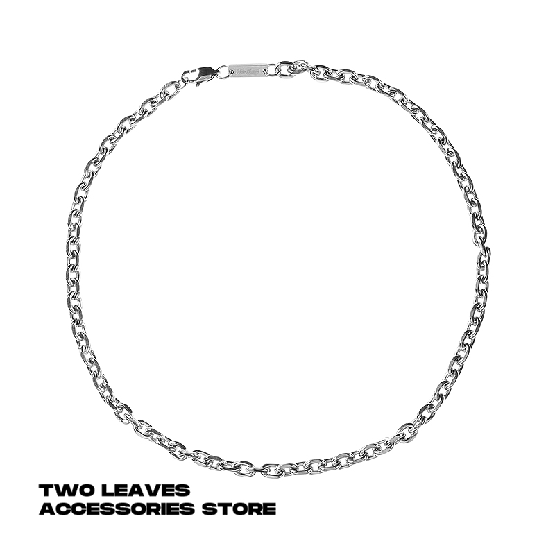 TWOLEAVES钛钢欧美十字链项链