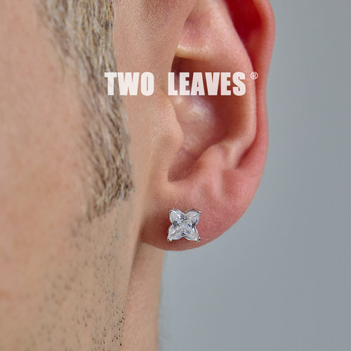 TWOLEAVESS925纯银北极星耳钉
