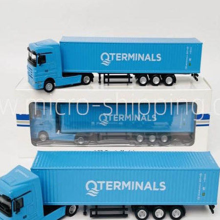 运输合金货柜车模型1：87集装箱车模型可分航运礼品创意收藏定制