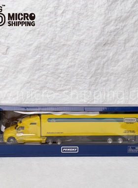 航运合金货柜车模型1:64集装箱车美式货柜车模型箱式车可定制摆件