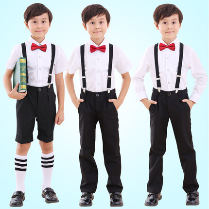 幼儿春夏秋冬儿童礼服套装校服主持人花童背带裤钢琴合唱演出服装
