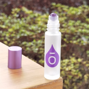 doTERRA多特瑞紫色系5ml玻璃精油滚珠瓶原石紫水晶钢珠头分装 瓶