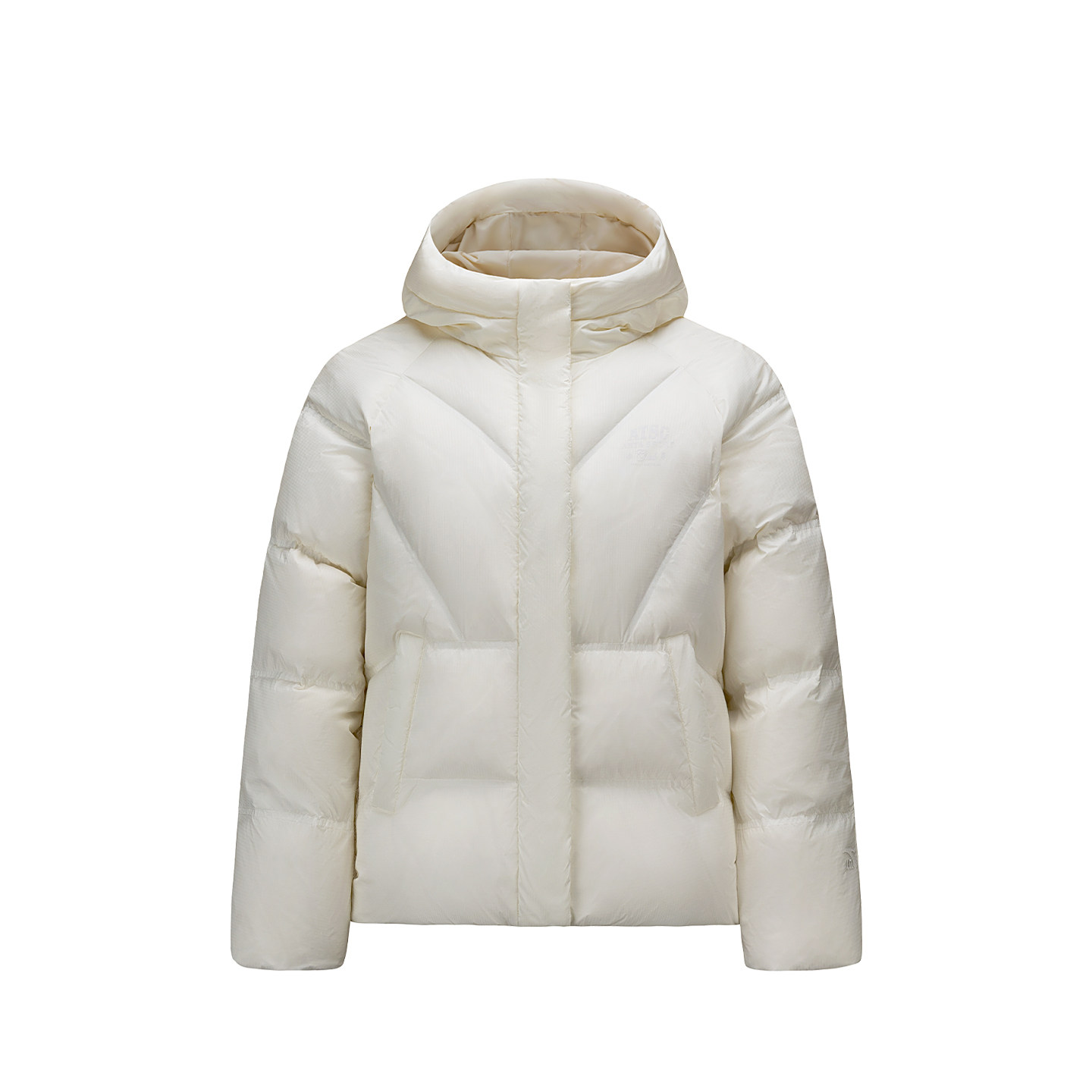 安踏女士冬季连帽舒适鸭绒面包服