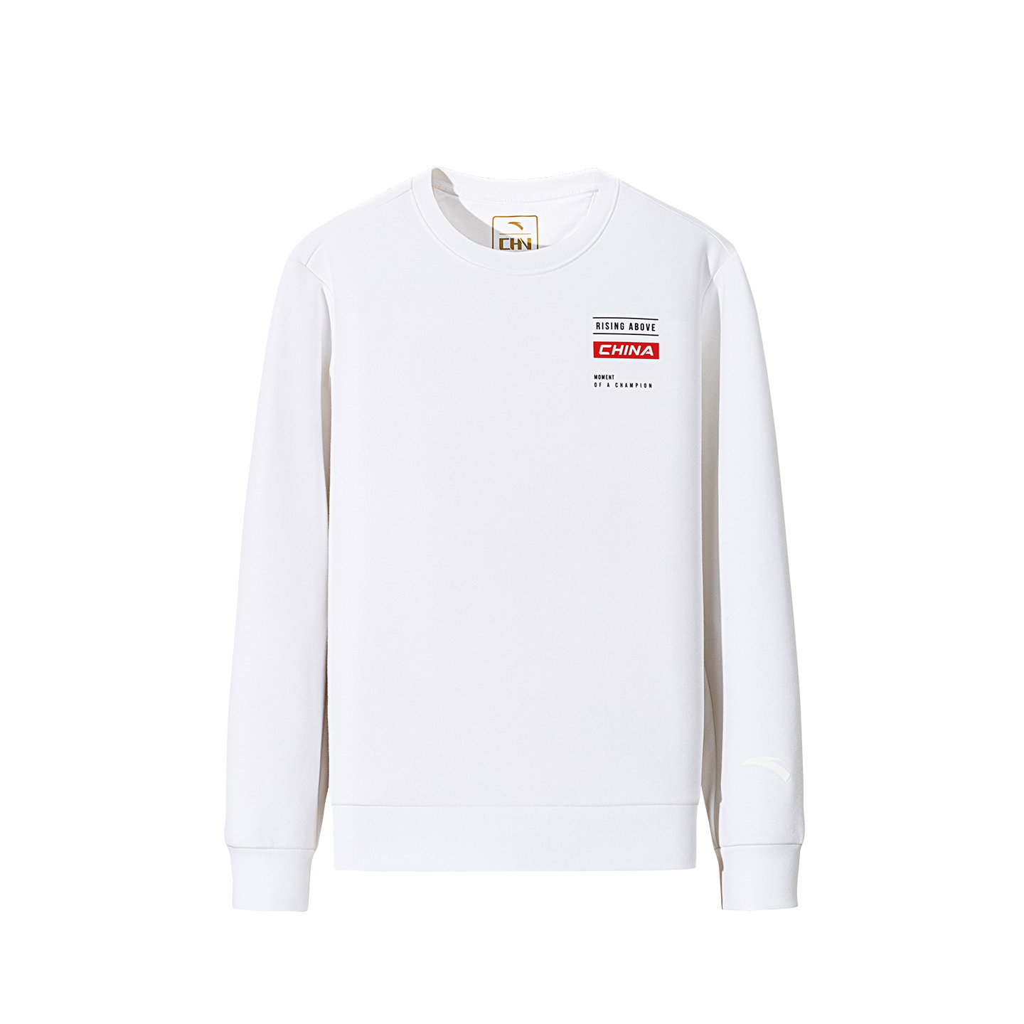 安踏男士冬季卫衣加绒针织圆领