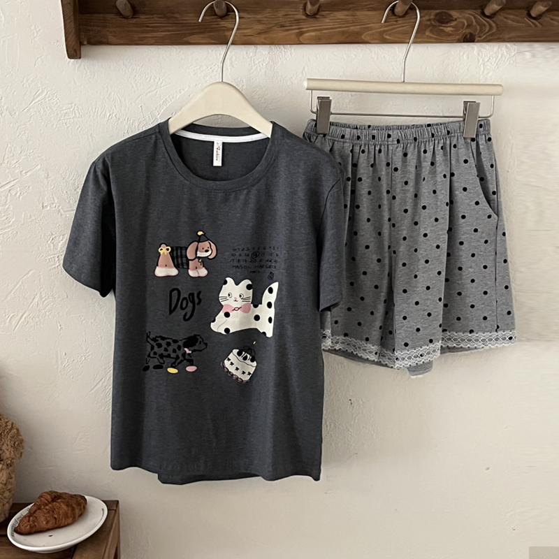 日系可爱卡通夏天休闲家居服套装