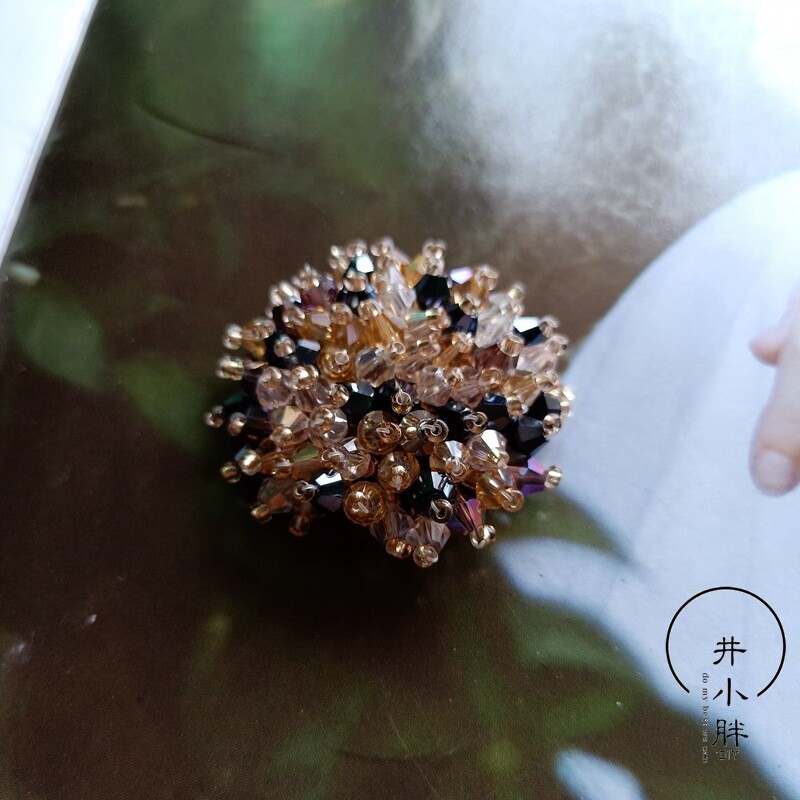 圆盘水晶珠钻花手工钉珠花盘扣布贴DIY鞋帽耳环装饰材料配件