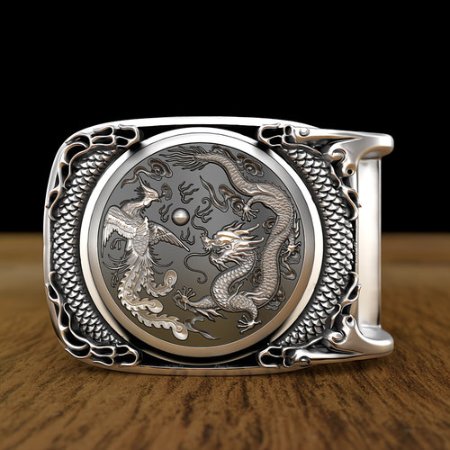 99足银纯银皮带扣男平滑扣