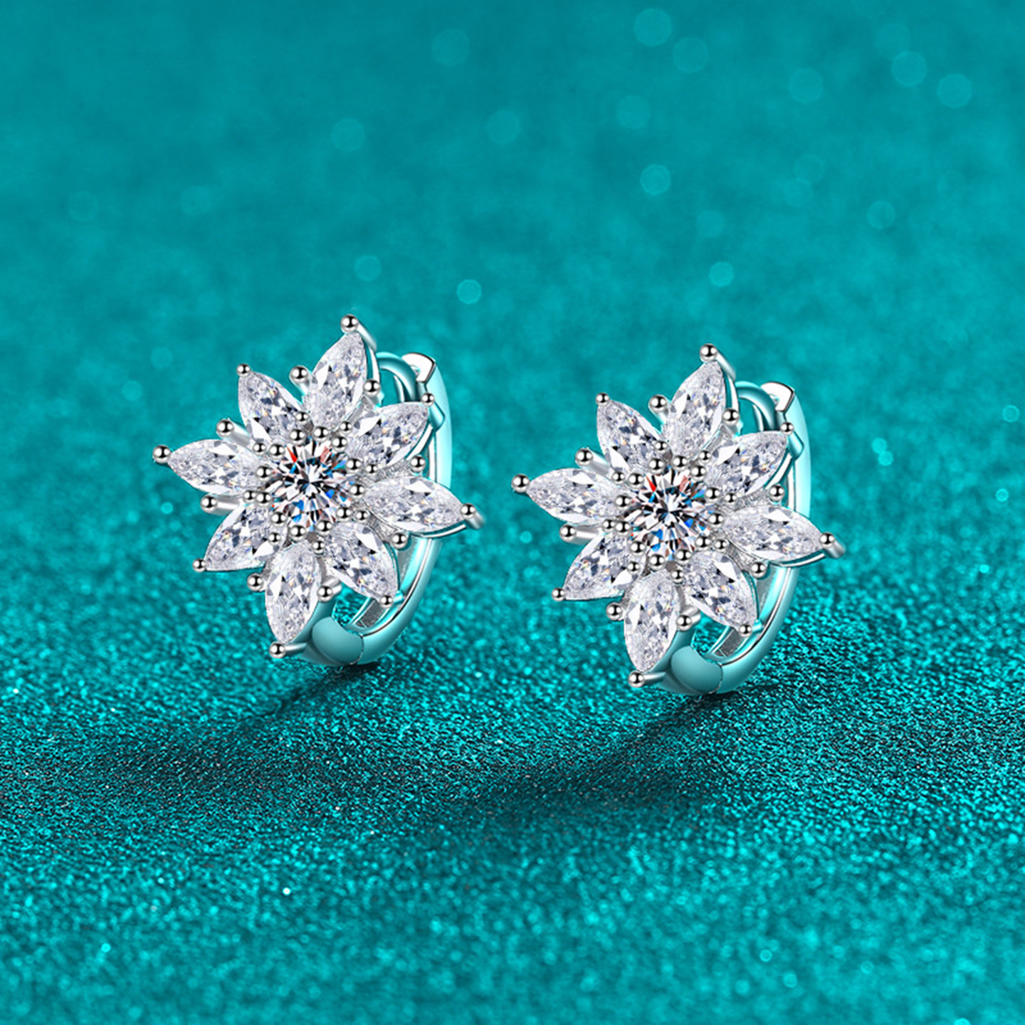 时尚S925纯银莫桑石耳钉女花朵甜美耳环时尚气质款个性潮流耳饰,饰品/流行首饰/时尚饰品新,银饰耳饰,淘宝优惠券,粉丝福利购,淘宝优惠卷