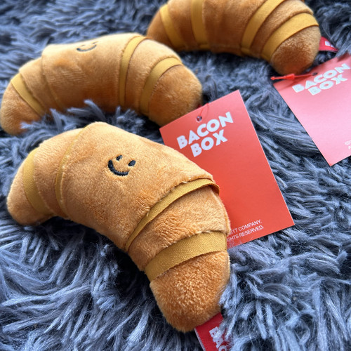 Bacon正品牛角包藏食迷你型嗅闻漏食消耗精力丰容玩具bb叫发声