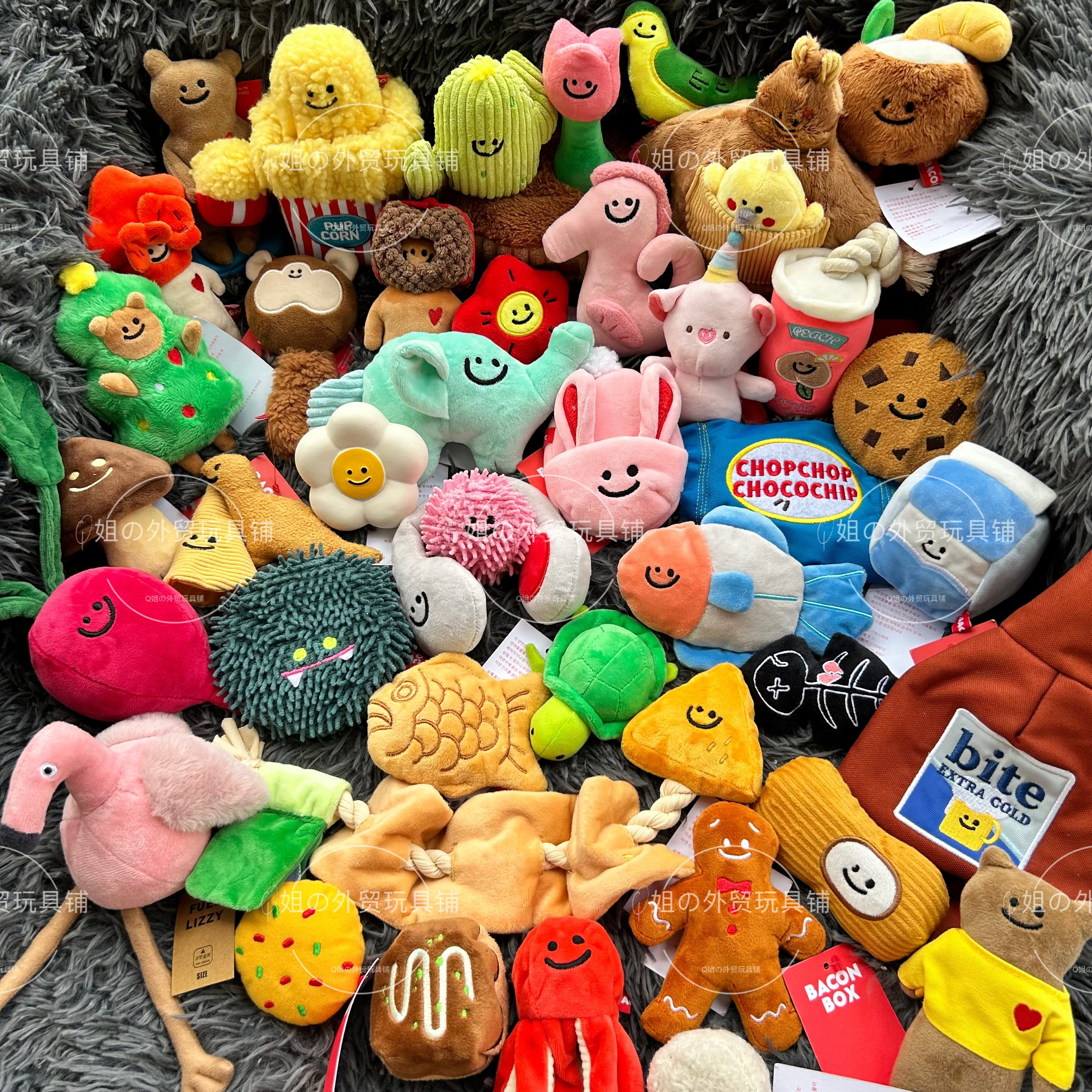 韩国BACON正版迷你可爱马尔济斯约克夏小犬比熊狗狗发声宠物玩具