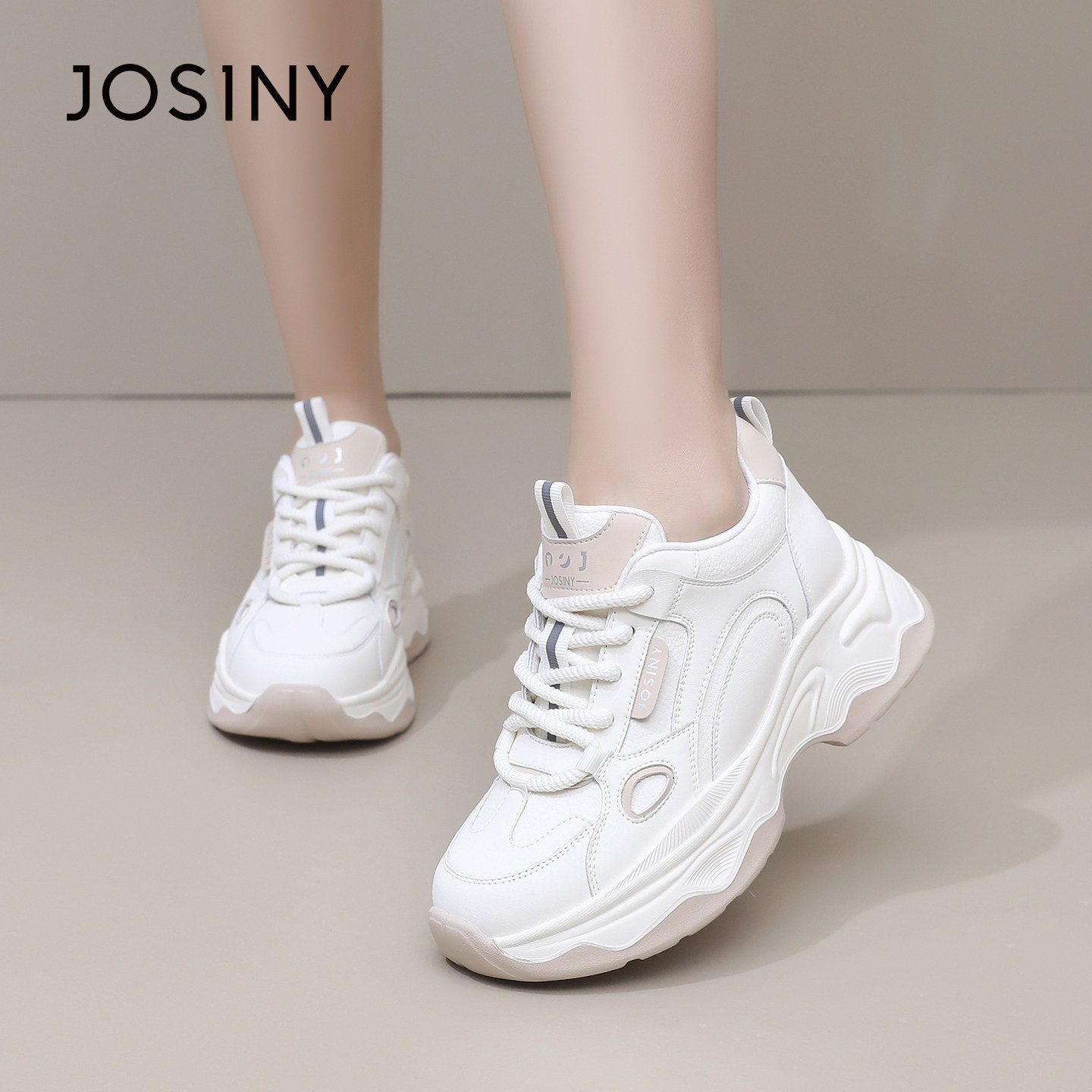 卓诗尼2026春季新款厚底老爹鞋女显瘦休闲鞋时尚小个子舒适运动鞋,女鞋,老爹鞋,淘宝优惠券,粉丝福利购,淘宝优惠卷