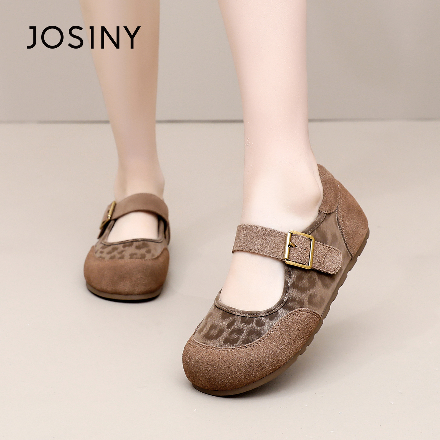 卓诗尼2026春季新款厚底学院鞋时尚舒适玛丽珍鞋潮流百搭平底单鞋