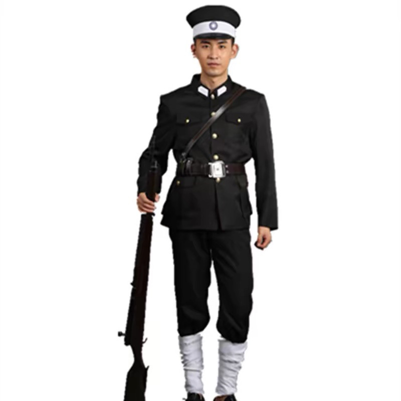 高端定制舞台表演服巡捕房服装民国时期二狗子话剧服巡警特务套装