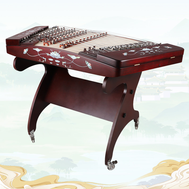 乐海色木扬琴初学入门新手推荐月下荷塘402扬琴民族乐器621T-2-A