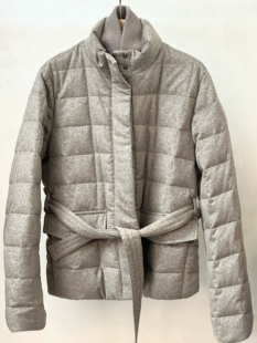 原色未染高原羊毛95白鹅绒立领羽绒服