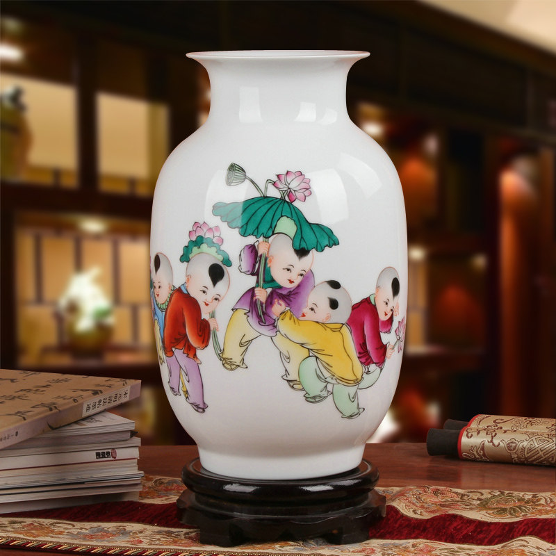 名家夏国安作品景德镇手绘陶瓷器