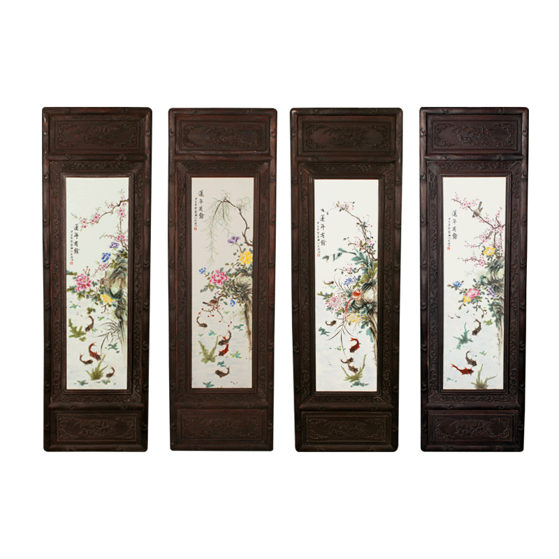 景德镇陶瓷器大师手绘客厅装饰画