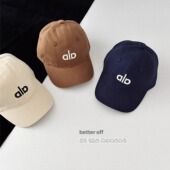 儿童帽子春秋男女童硬帽檐鸭舌帽韩版 ins刺绣字母幼儿穿搭棒球帽