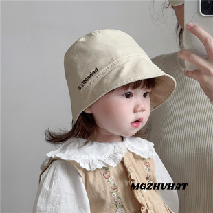 儿童遮阳帽子春秋宝宝户外大檐太阳帽男童鸭舌帽韩系女童防晒帽夏