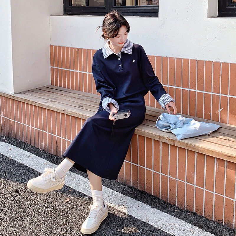 宽松慵懒风卫衣半身裙套装女