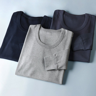 套装 男士 中老年人保暖内衣全棉毛衫 纯棉衬衣衬裤 中厚打底 秋衣秋裤