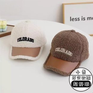 女童棒球帽韩版 潮冬天小孩宝宝太阳帽儿童帽子秋冬男童鸭舌帽保暖