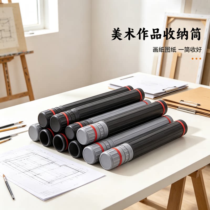 画筒伸缩装画桶塑料海报筒收藏书画字工程建筑画图纸筒小作品收纳