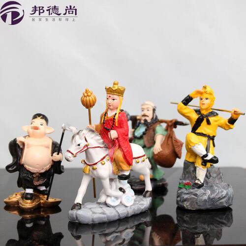 经典西游记师徒四人摆件孙悟空手办人物模型玩偶猪八戒唐僧马全套