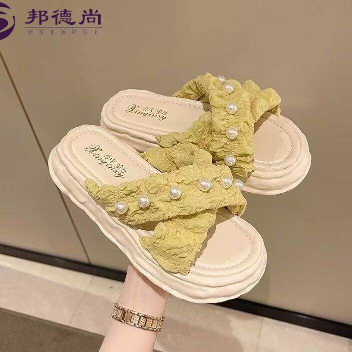 凉拖鞋海边拖鞋女款可下水湿水外穿度假凉鞋外出踩水凉拖鞋厚底沙 - 实物图
