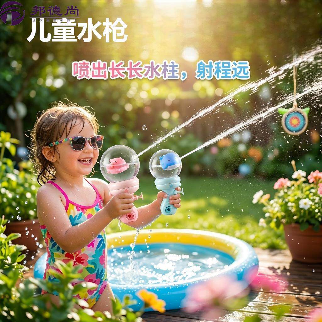 儿童呲水枪火爆2026喷水枪夏天发光小型小水枪宝宝礼品玩具戏水枪
