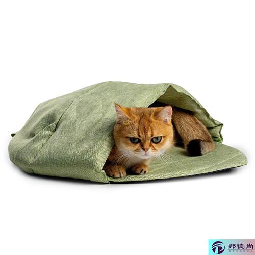 宠物猫包用于小猫室内床洞穴叶巢猫窝柔软耐用可洗温暖洞穴猫床