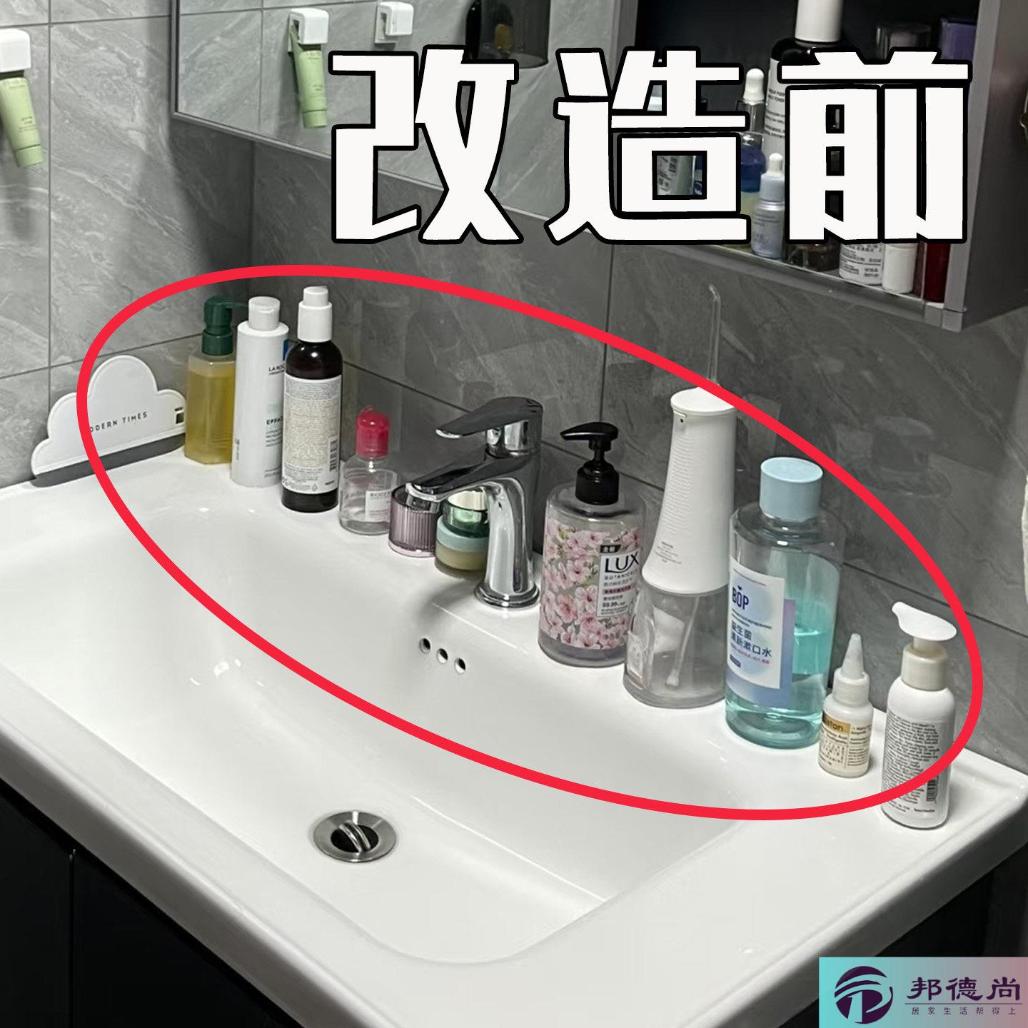 洗漱台置物架免打孔立式水龙头置物架卫生间洗手台镜前龙头置物架图片