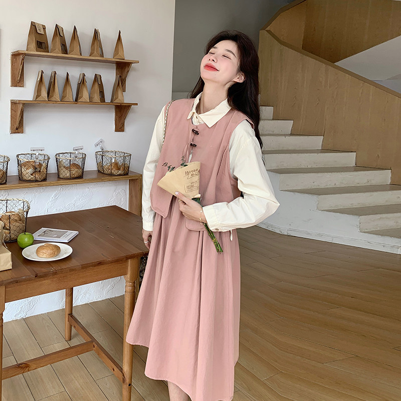 现货亲肤料春夏款连衣裙+马甲真两件套271-8079-P155K218,女装连衣裙,浙宝271