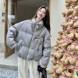 现货271-9267P335k498格子90白鸭绒羽绒服，女装羽绒服，浙宝271