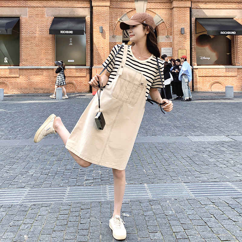 现货好款退货率超低学院风假两件背带裙2C369-6097-P115K168，女装连衣裙，浙宝271