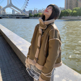 现货有货主推款推荐皮毛一体短外套271-9057-P195K288，女装短外套，浙宝271