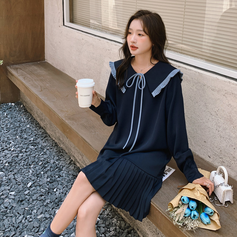 现货学院风早秋小个子不挑人宽松连衣裙271-7203-P115控168,女装连衣裙,浙宝271