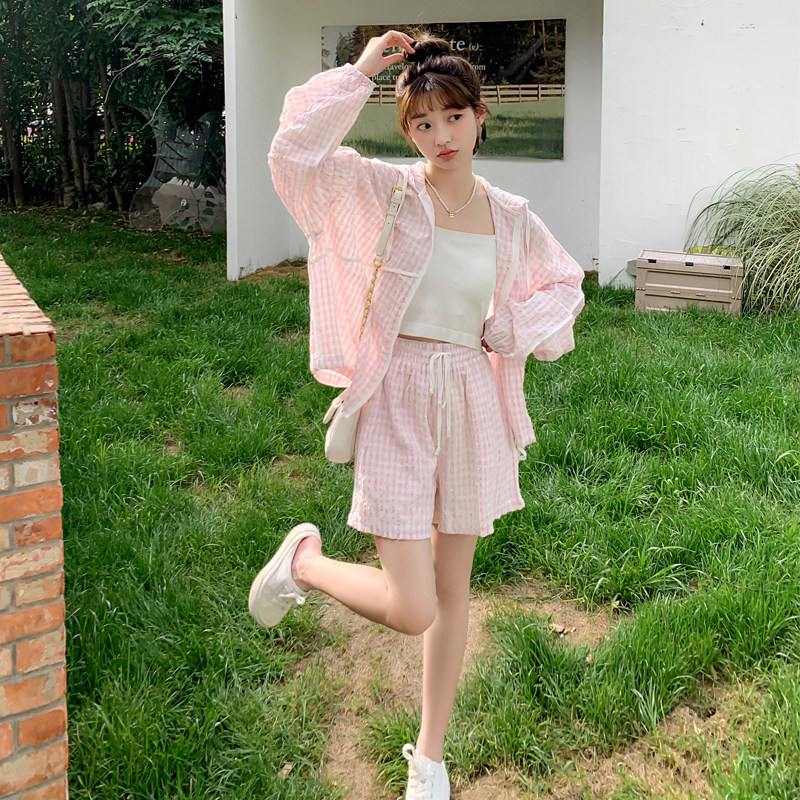 现货2C369-6060-P145新款粉色防晒衣套装控198，女装防晒衣，浙宝271