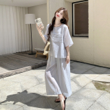 现货2C369-6333P175K278新款灰蓝色两件套套装，女装套装/套裙，浙宝271
