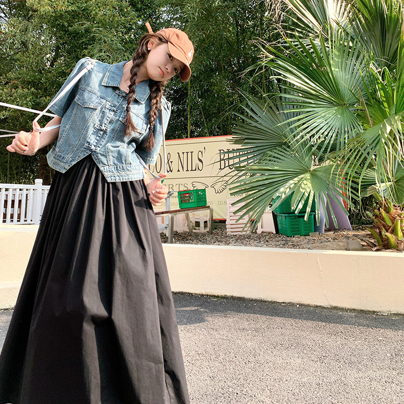 现货新款薄蛋白牛仔外套+连衣裙271-6101-P155K218，女装连衣裙，浙宝271