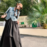 现货新款薄蛋白牛仔外套+连衣裙271-6101-P155K218，女装连衣裙，浙宝271