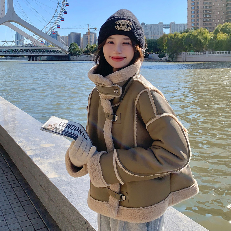 现货有货主推款推荐皮毛一体短外套271-9057-P195K288,女装短外套,浙宝271