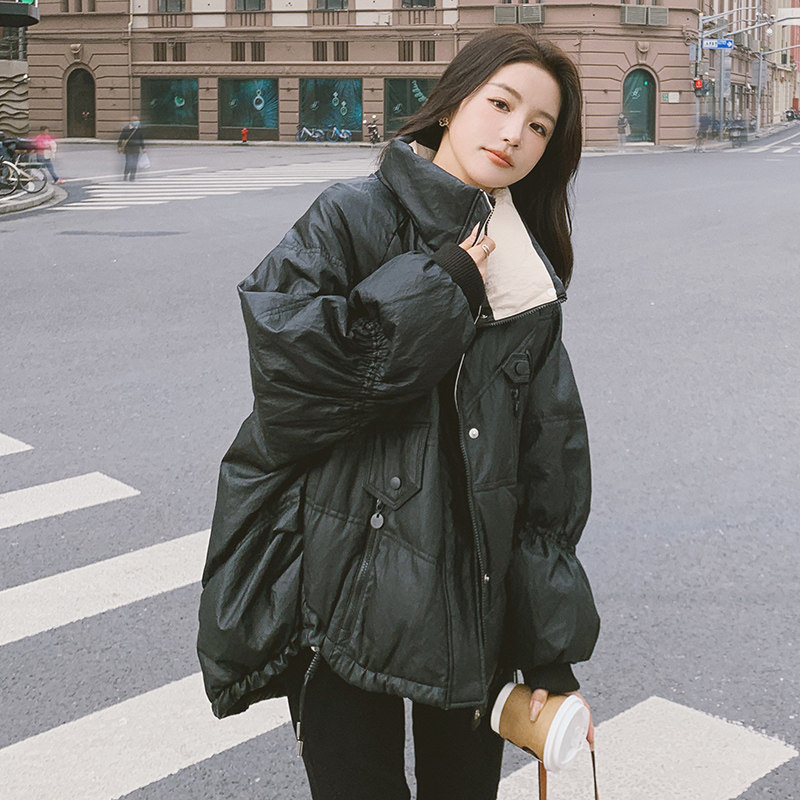 奶咖色短款羽绒服女冬季2024新款韩版显瘦保暖高级感今年爆款皮衣图片