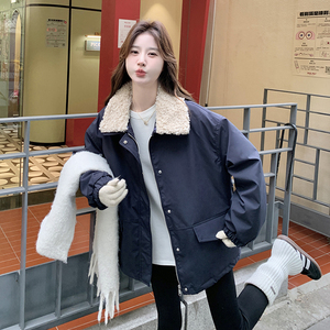 【派克羽绒服】现货羊羔毛拼接90绒派克羽绒服 271-9215P315K468图片