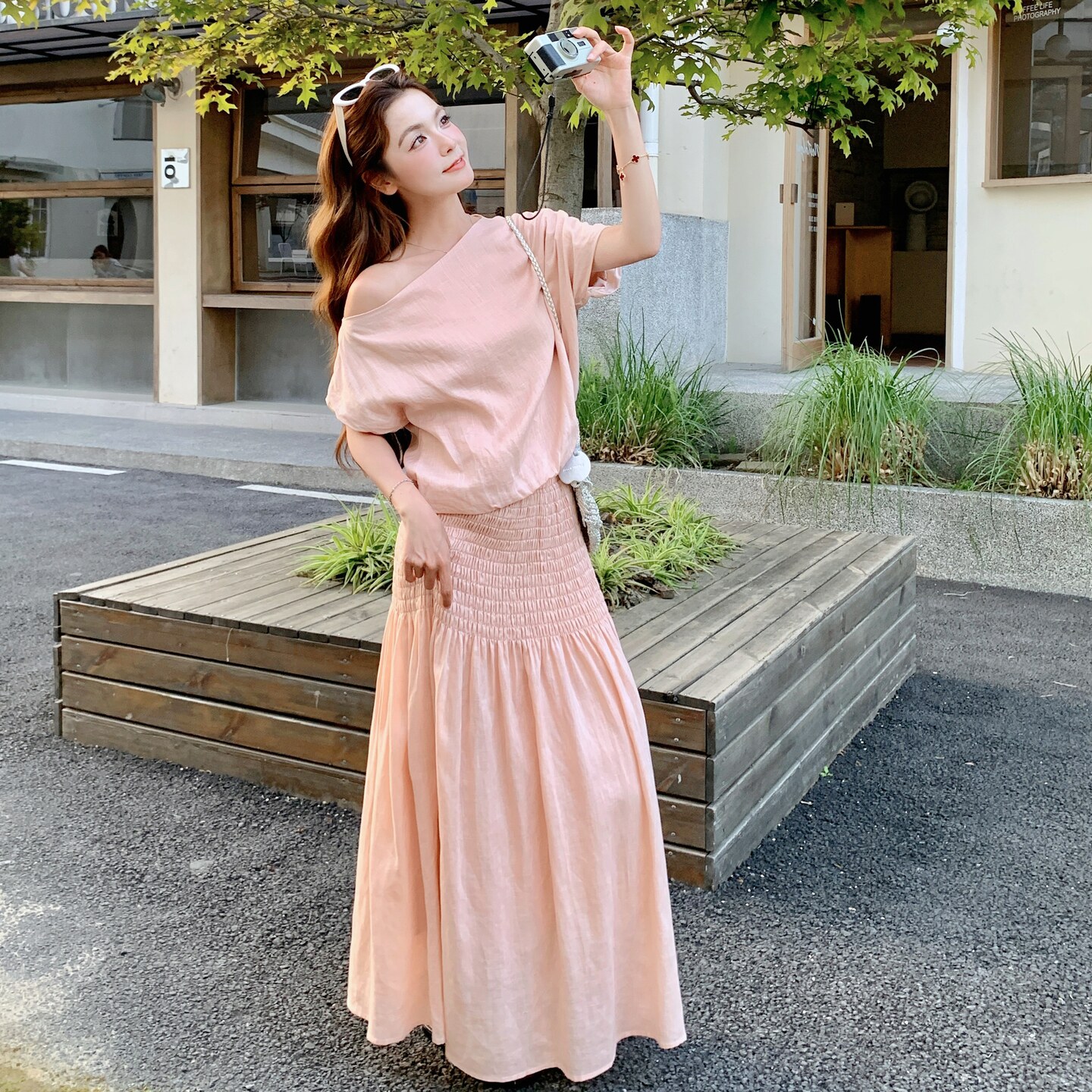 现货2C369-6326P185K288藕粉色两件套套装,女装套装/套裙,浙宝271
