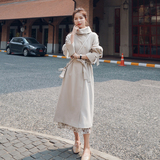 现货271-9910-P135新款中长款过膝风衣外套控价198，女装风衣，浙宝271