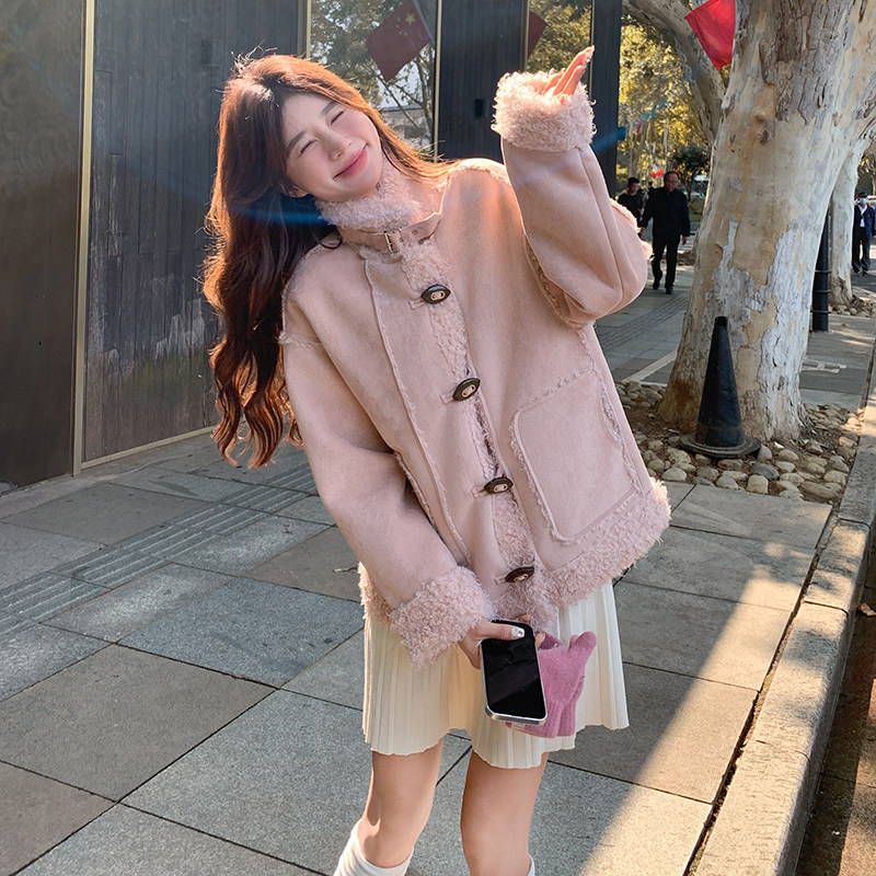 主推好款推荐现货新款皮毛一体短外套271-9106P195K288,女装短外套,浙宝271
