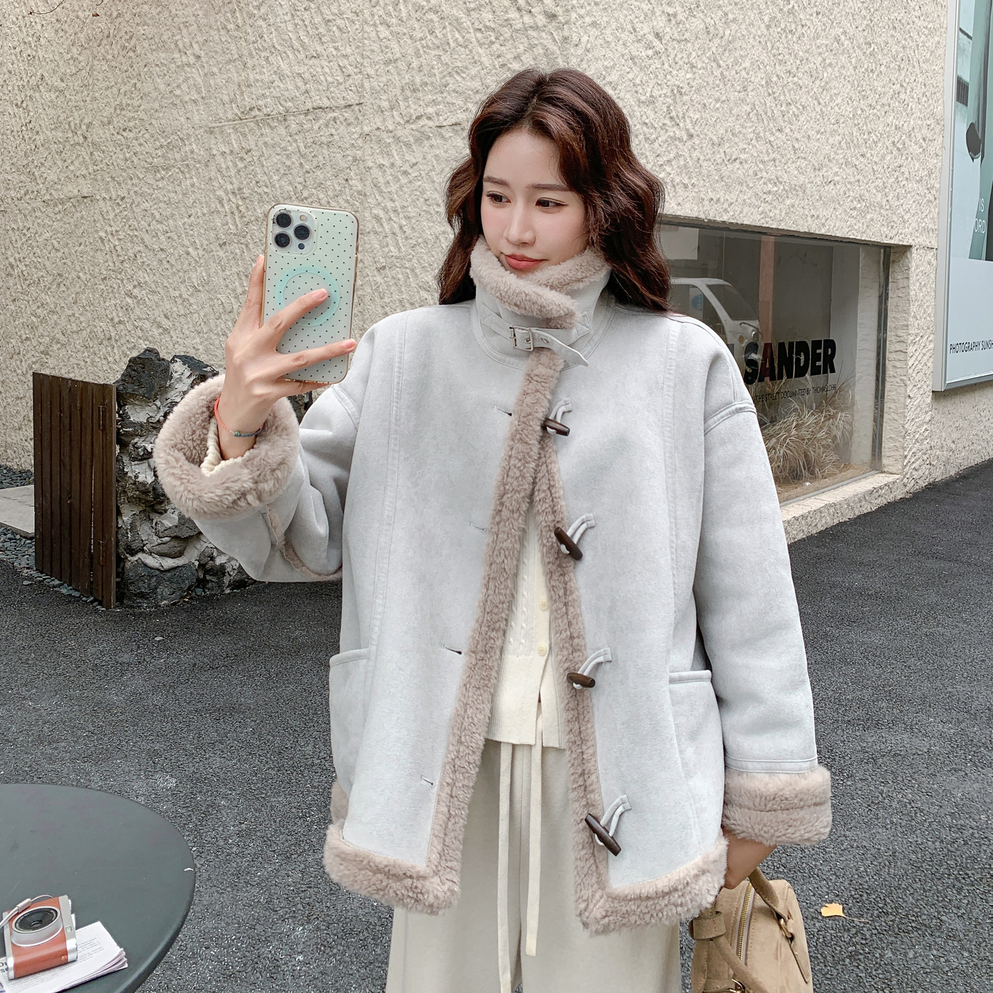 现货271-9257P195K288新款皮毛一体外套，女装短外套，浙宝271